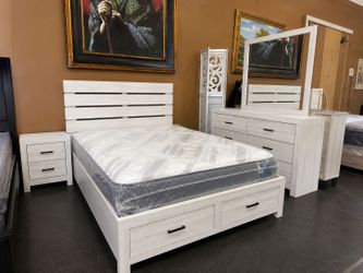 Bedroom Set - Furniture & Mattress, King/Queen/Full Size, COD & Finance