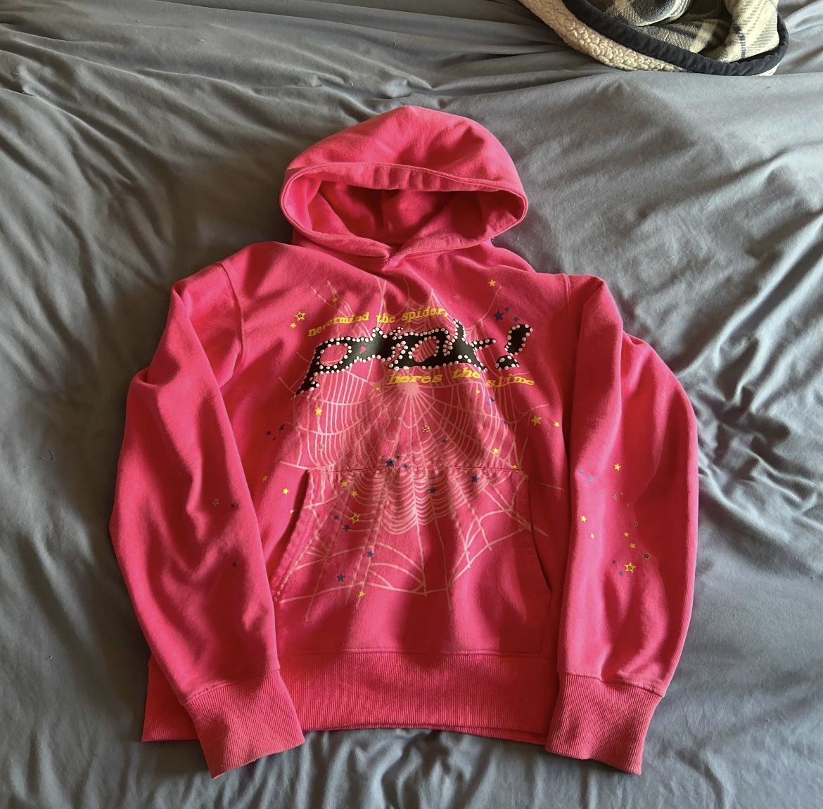 Sp5der hoodie Pink