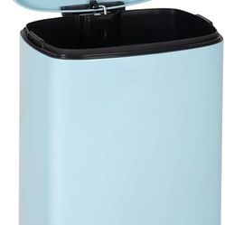 8 gallon (30L) Trash Can with Soft-Close Foot Pedal, Fingerprint Proof Stainless Steel Can for Kitchen, Home, Office, Bedroom, Bathroom - Blue