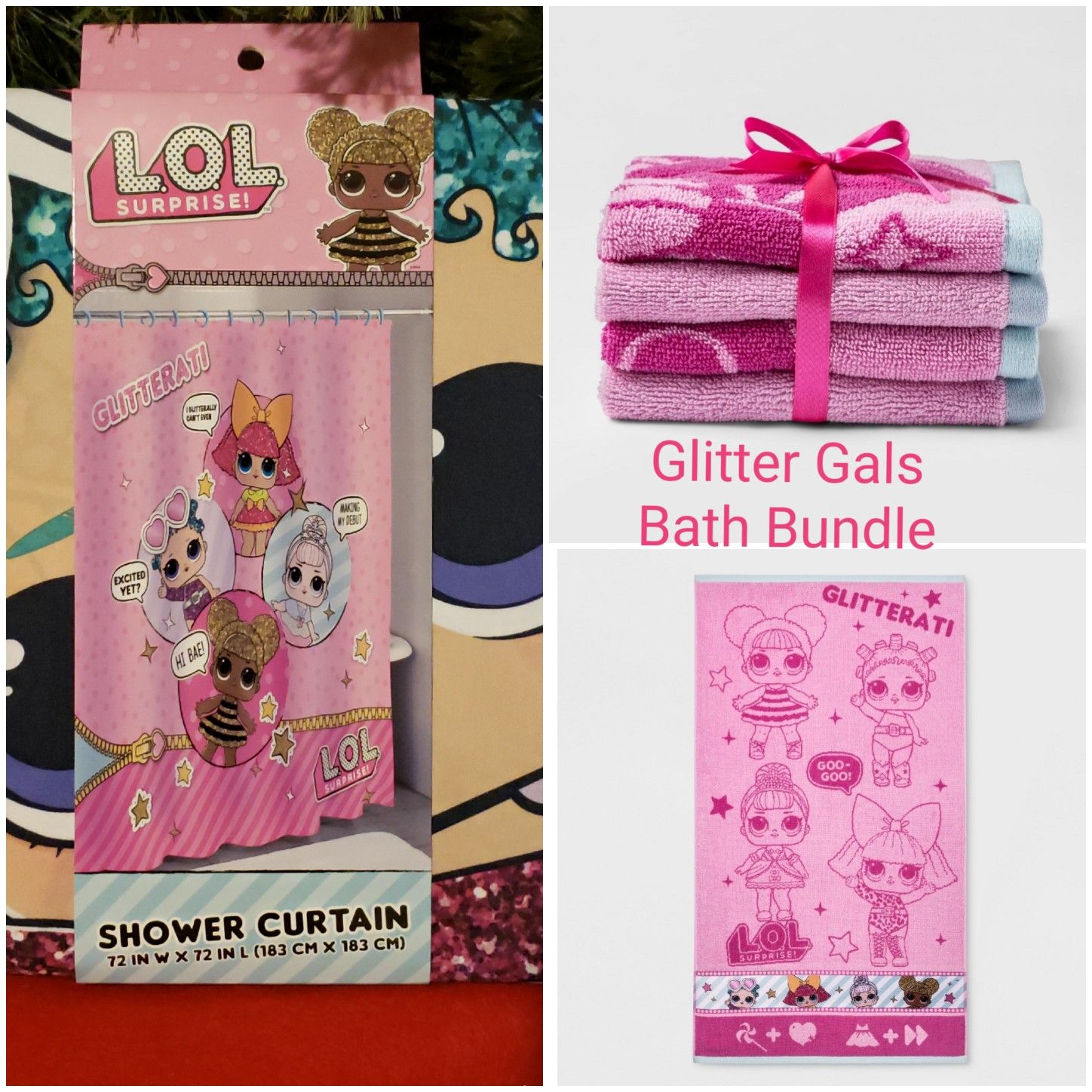 L.O.L Surprise Dolls AND Glitterati bathroom bundle