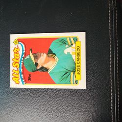 1989 Topps All-Star Jose Canseco