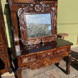 Rustic Dresser With Mirror Vanity Mueble Rustico