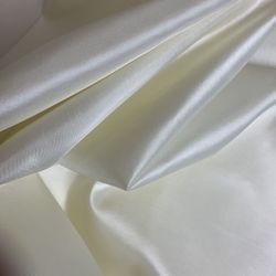 8 yards of Cream Colored Taffeta Fabric Cut