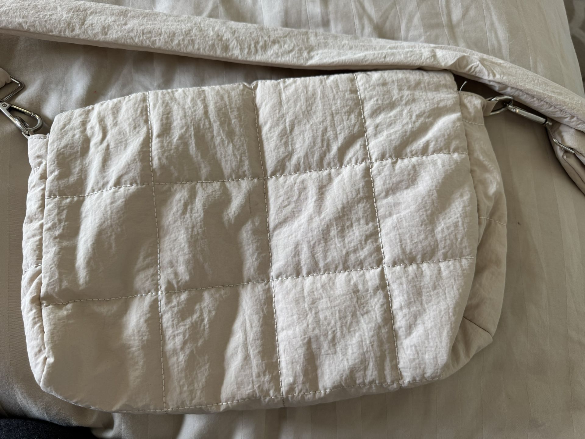 Light Beige Bag With Detachable Strap