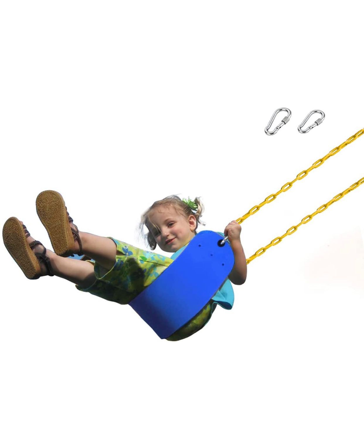 New in bag Heavy Duty Swing Seat 66" Chain Plastic Coated, Playground Backyard Kids Swing Set Accessories Outdoor Replacement with Snap Hooks, Swings