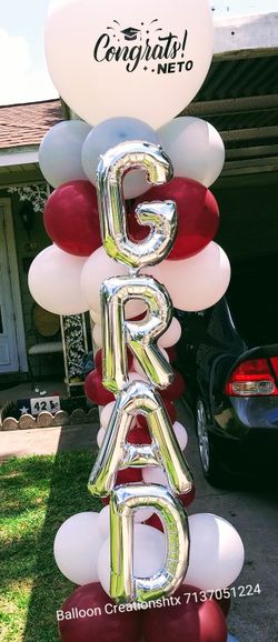 Big balloon. Graduation columns