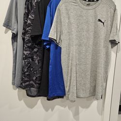 Lot of 5 NEW Men’s Athletic T-Shirts Size L – Puma, Reebok, Hurley, 90 Degree