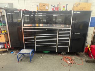 Snap on toolbox with two cabinets