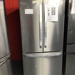 New Scratch And Dent Whirlpool 25.8 Cu Ft Stainless Steel French Door Fridge. 1 Year Warranty 