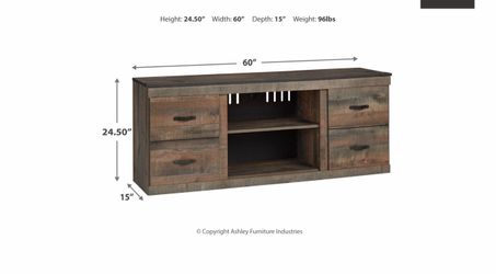 TV Stand with Open Center Shelving