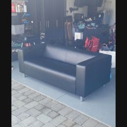 Black Leather Sofa