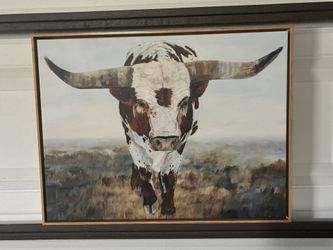 Longhorn Framed Canvas Art
