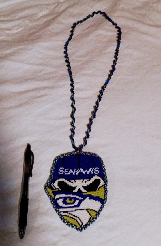 Seahawks Beaded Medallion $80