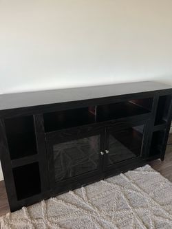 Black tv stand