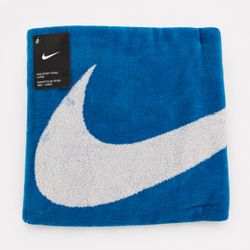 Nike Large Sport Towel (Blue/White Swoosh) – Brand New