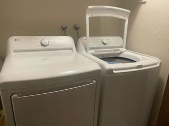 LG White Top-Load Washer and Dryer Set