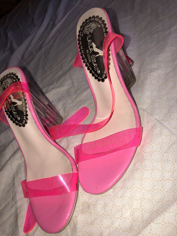 clear and pink heels