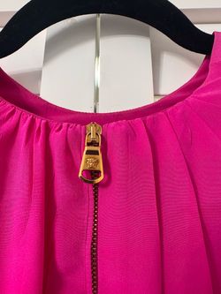 Versace Hot Pink Dress with Gold Medusa Zipper