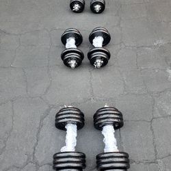 3 Different Sizes Adjustable Cast Iron Dumbbells To Choose, Read Description, Before Offer.