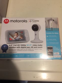 Motorola 4.3 full HD 1080 P Wi-Fi video baby monitor with digital pan tilt and zoom