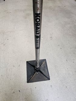 Walensee Steel Tamper with 48 inch Handle 8"x8" Garden Rubber Grip for Laborsavi