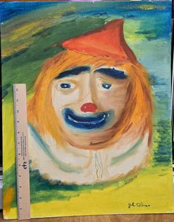 VTG 1970's Handpainted Clown