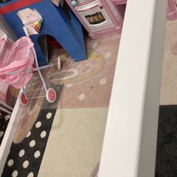 Kids House Frame Bed / Playhouse Bed – White Wood Frame – Great Condition