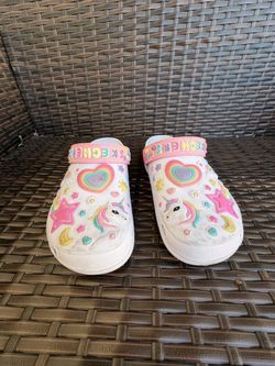 Skechers Foamies Light-Up Unicorn Clogs – Girls- Size 3
