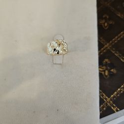 10 K Y Solid Gold Nugget Ring 4.39 Grams Sz 6