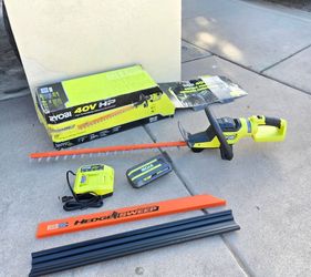 RYOBI 40V HP Brushless 26in. Hedge Trimmer KIT with 2.0 battery and Fast Charger