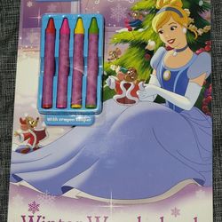Disney Princess Coloring Books with Crayons & Stickers $3 each (Four Available)