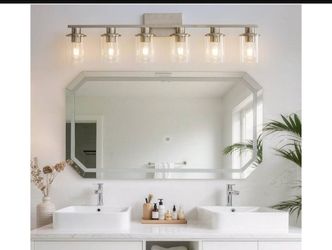 Lousace 36in 6 light vanity light brushed Nickel Retail $143