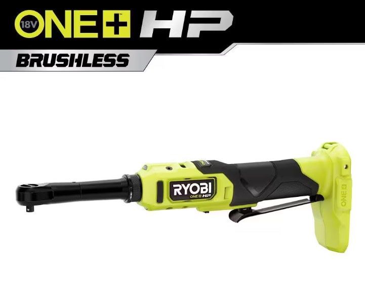 RYOBI ONE+ HP High Performance18V Brushless Cordless 1/4 in. Extended Reach Ratchet (Tool Only)