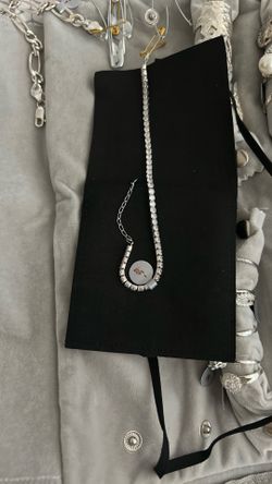 Silver Bracelet.925 W/  Zirconias