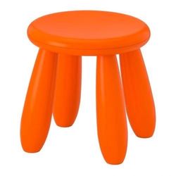2- IKEA Mammut Orange Children’s Plastic Stool  503.653.61 New-