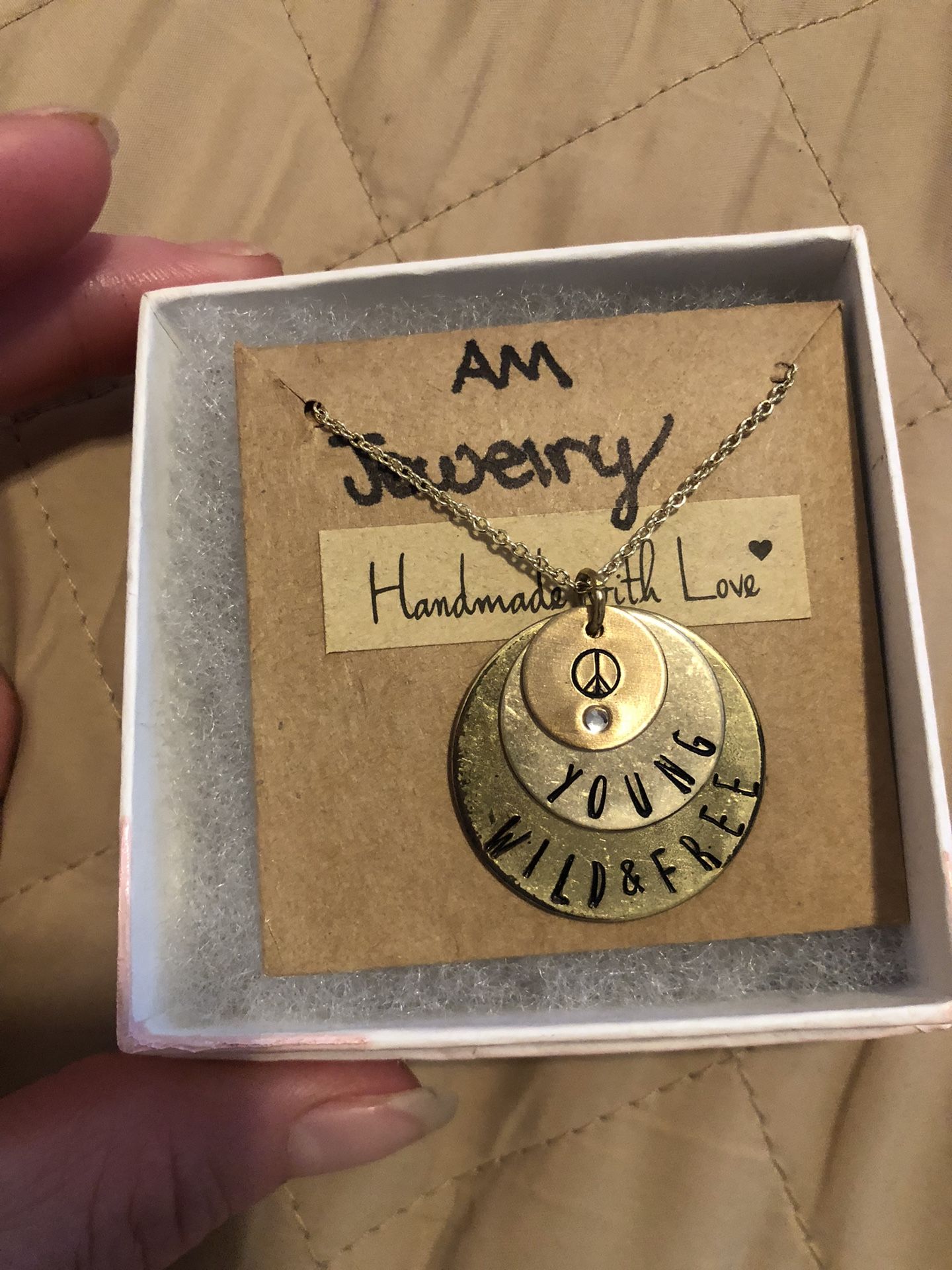 Gold Necklace, Young, Wild, And free Necklace