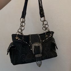 real leather montana west buckle purse 