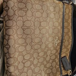 Coach Designer Purse Brown And Beige 