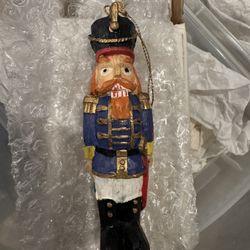 Polyresin Nutcracker Figurine Vintage Christmas Ornament