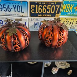2 Metal Pumpkin 