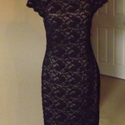 Black Lace Cocktail Dress  Size 4