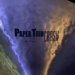 20 Brand New Paper Thin Zildjian K Crash Cymbal 