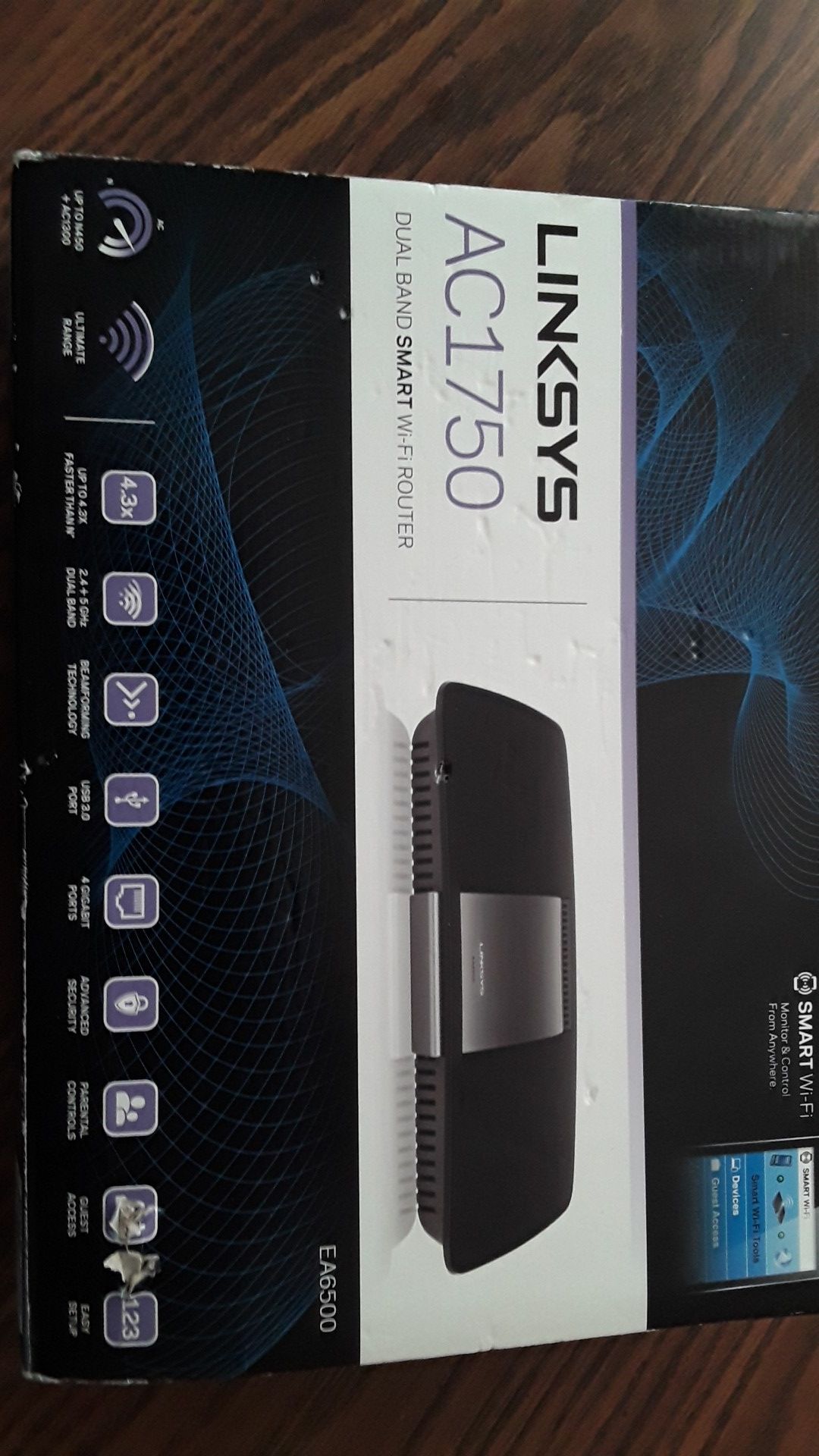 Never used Liksys Wifi Router open box