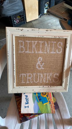 Bikinis and Trunks frame sea decor