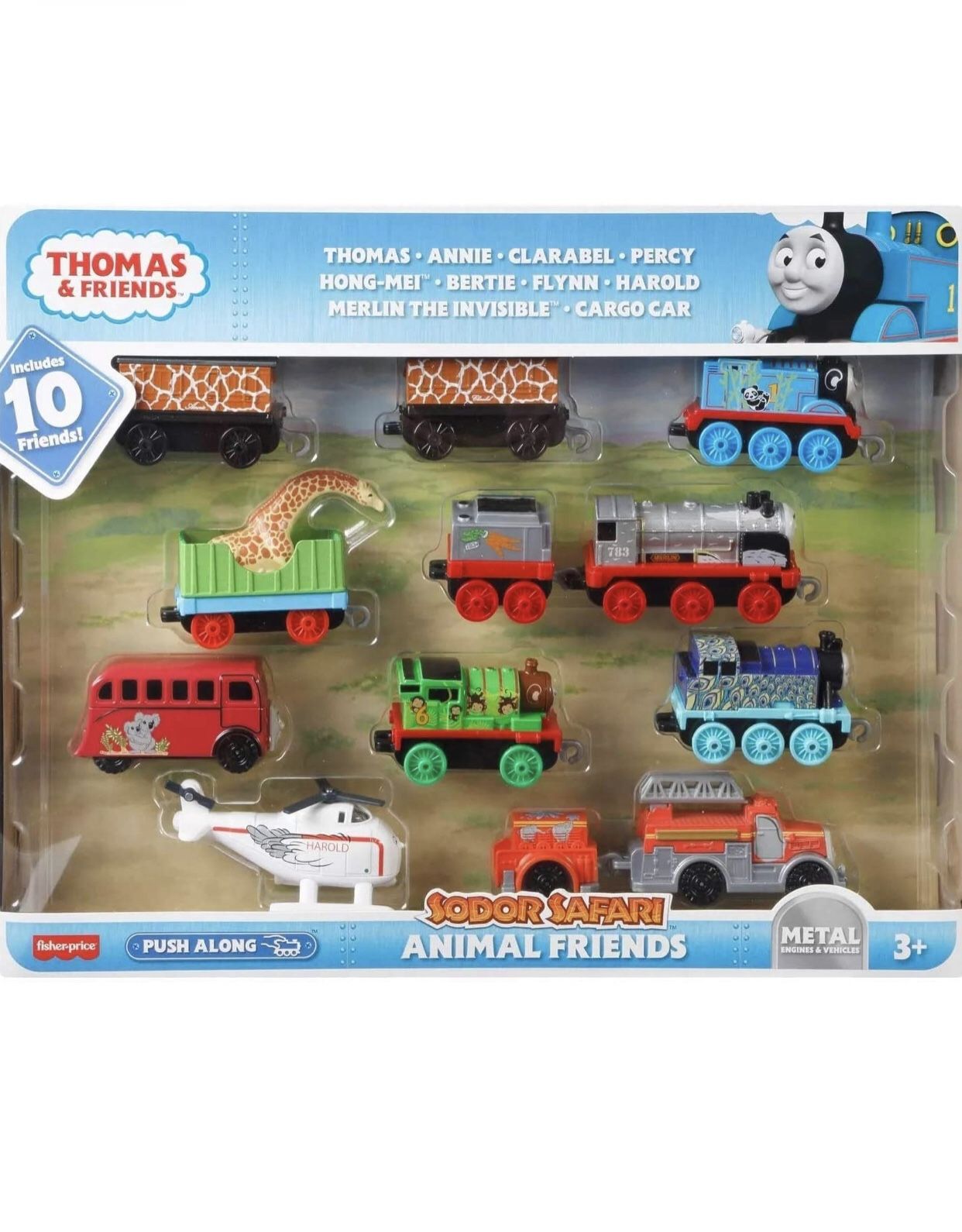 Thomas The Train and Friends Sodor Safari Animal Friends Play Set - Includes 10 Friends