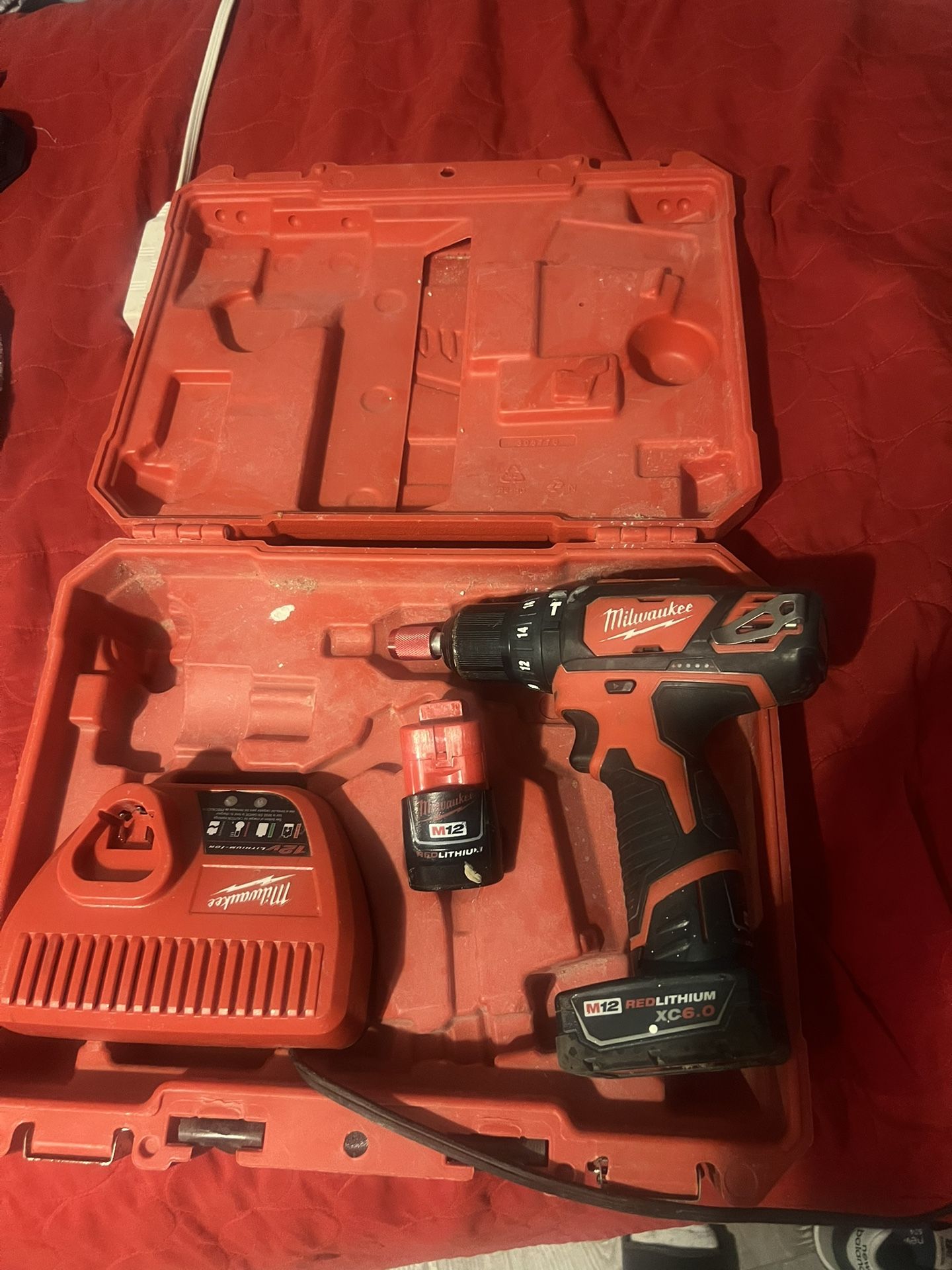 M12 Hammer Drill In Box With Charger An 2 Batteries