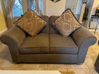 Olive Green Sofa and Loveseat Set