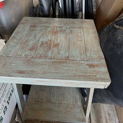 Two Handmade Side Tables 