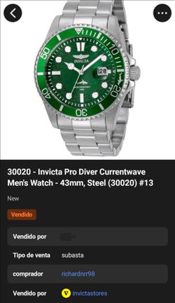 30020 - Invicta Pro Diver Currentwave Men Watch 43mm