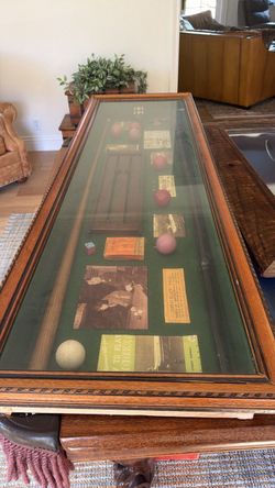 Vintage Snooker/Billiards Shadow Box Display Case